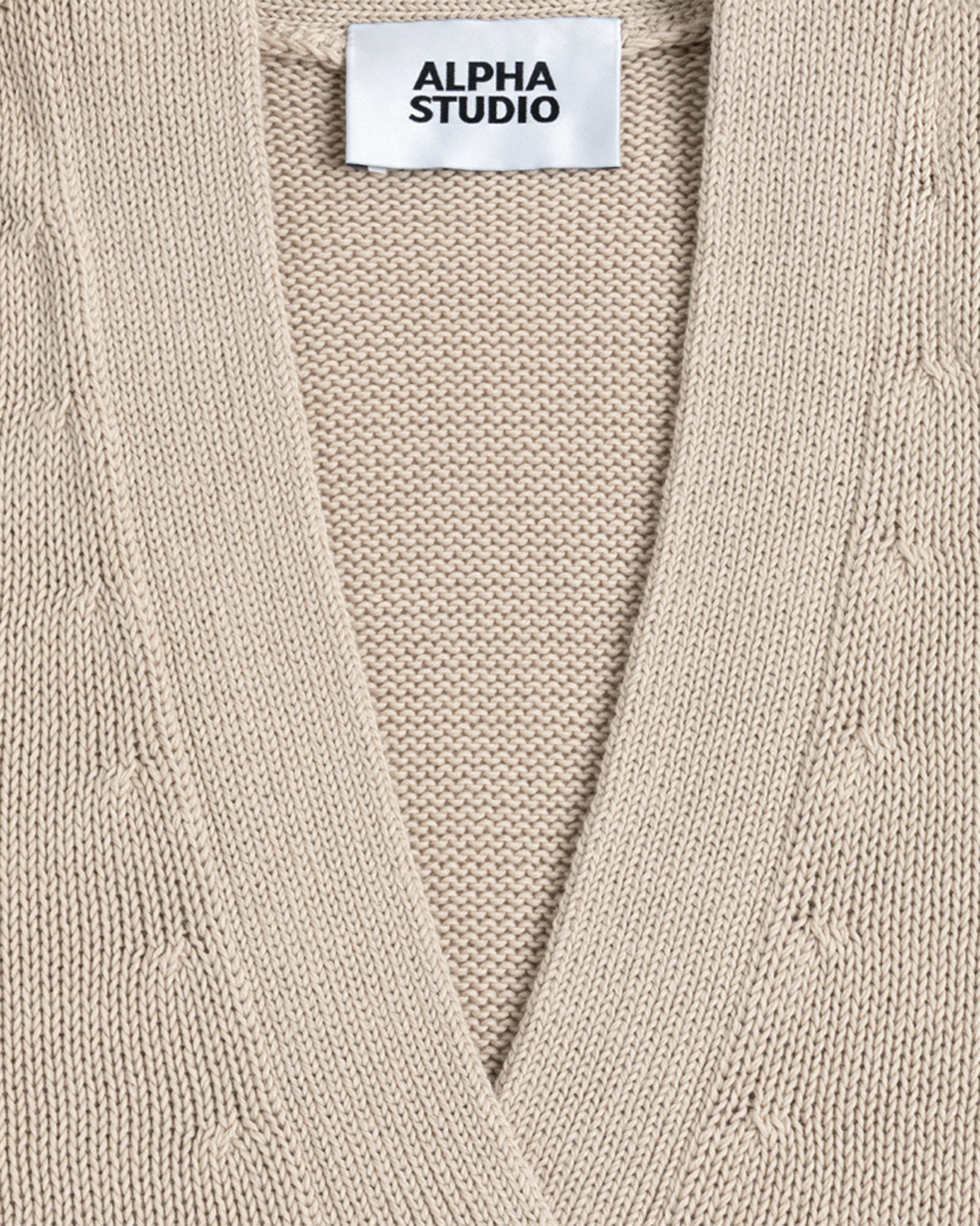 Boxy Integral Rope Cardigan