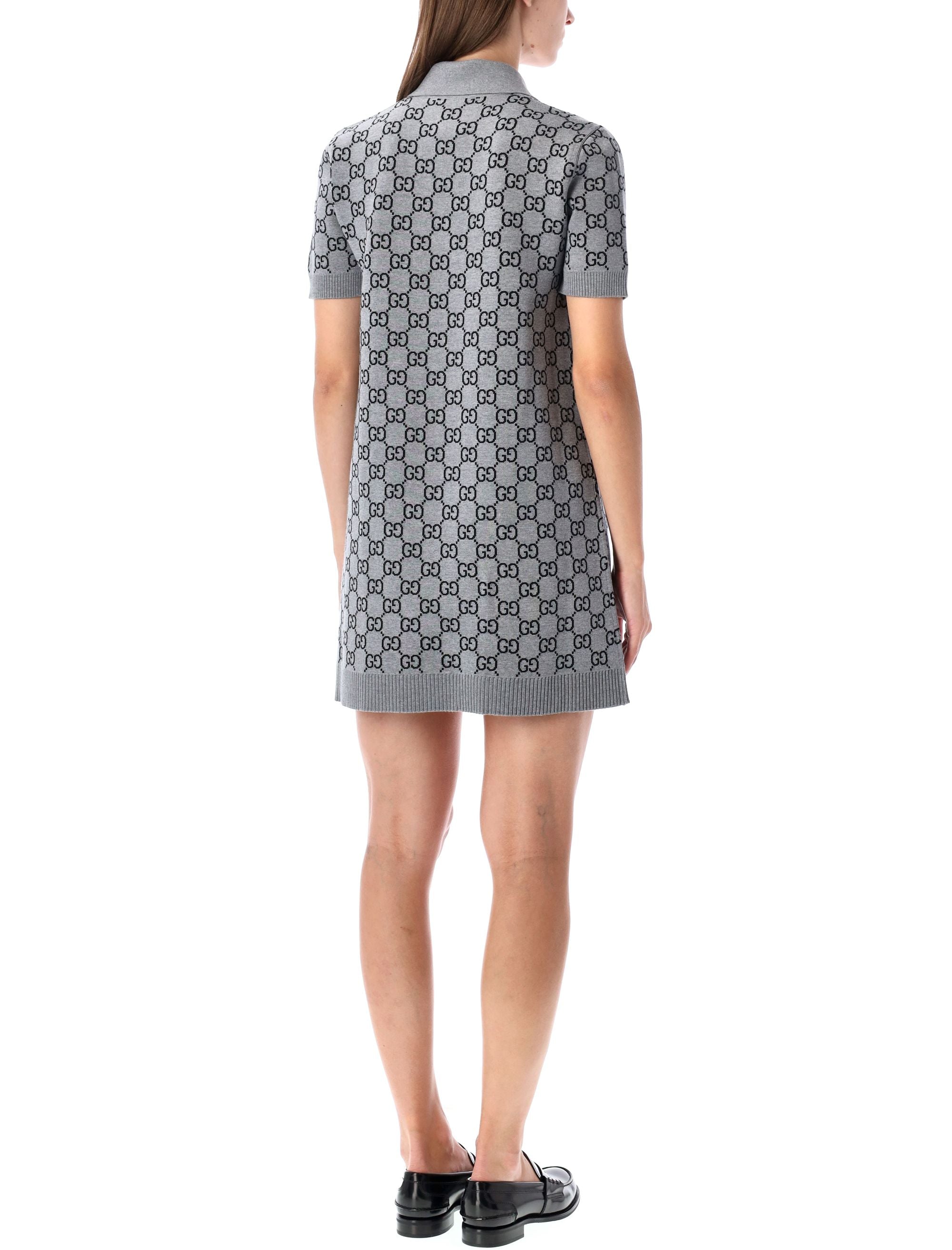 Gg Monogram Polo Reversible Mini Dress