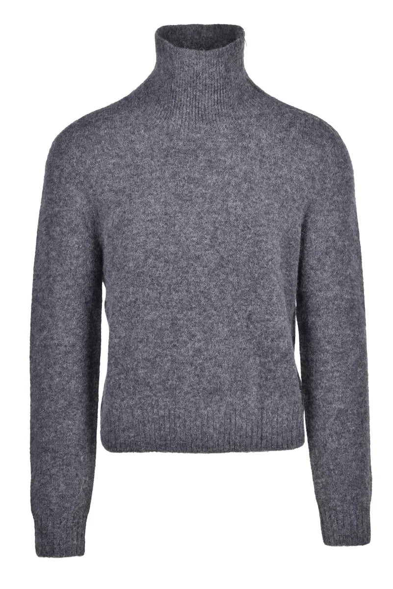 Alpaca Zip Sweater - Grey