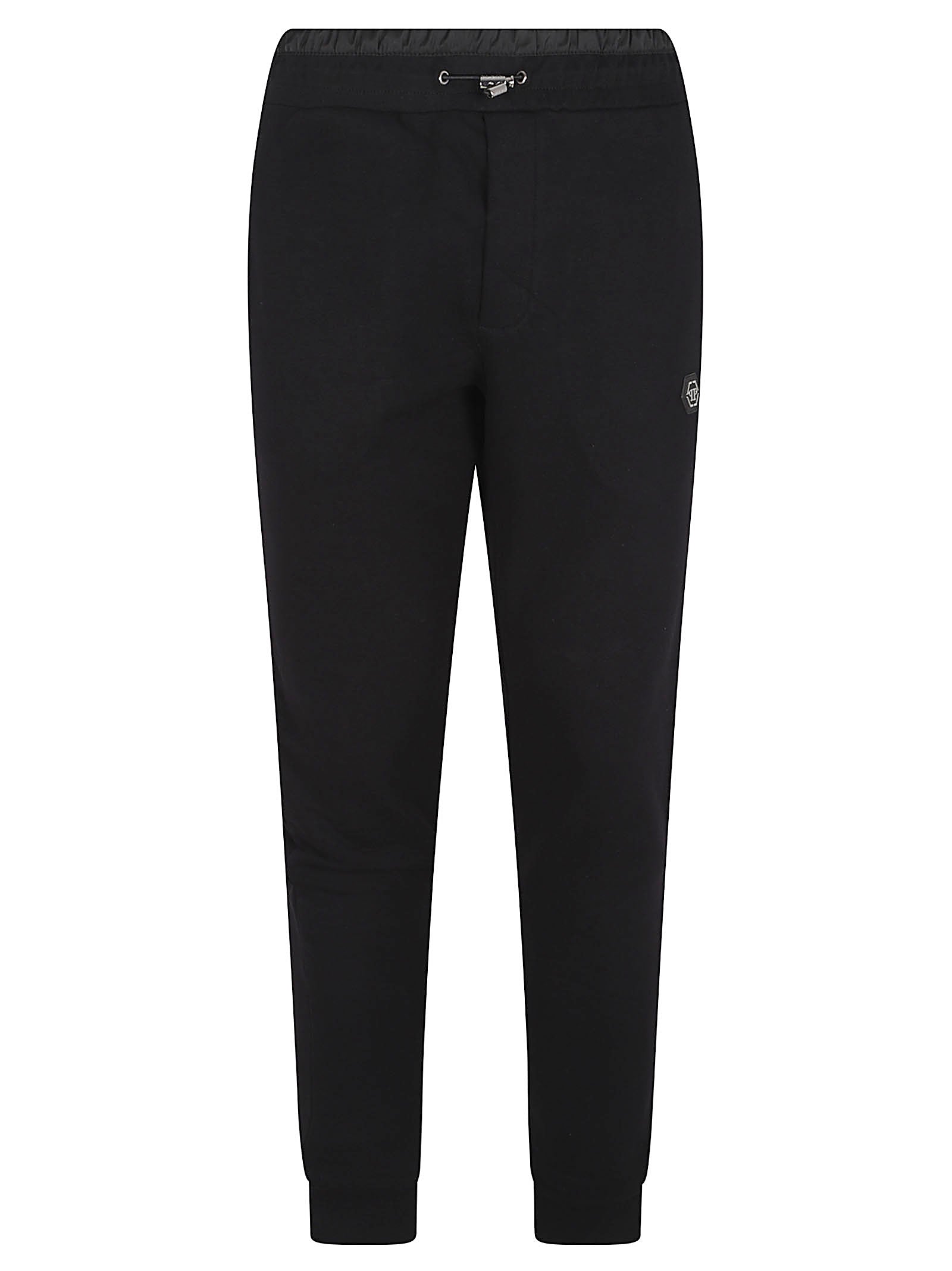 Tapered Black Jersey Trousers