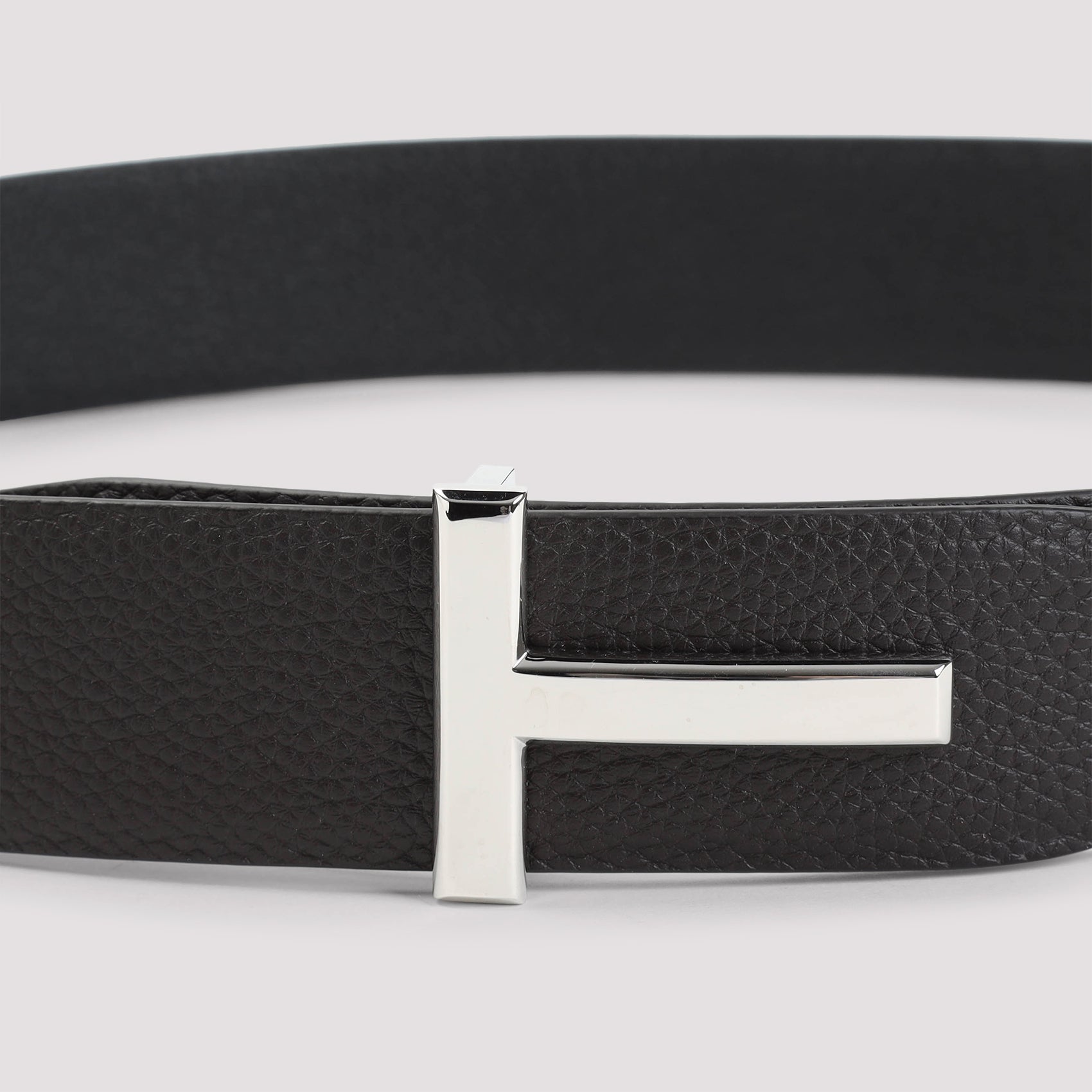 Adjustable Grained Calf Leather Belt