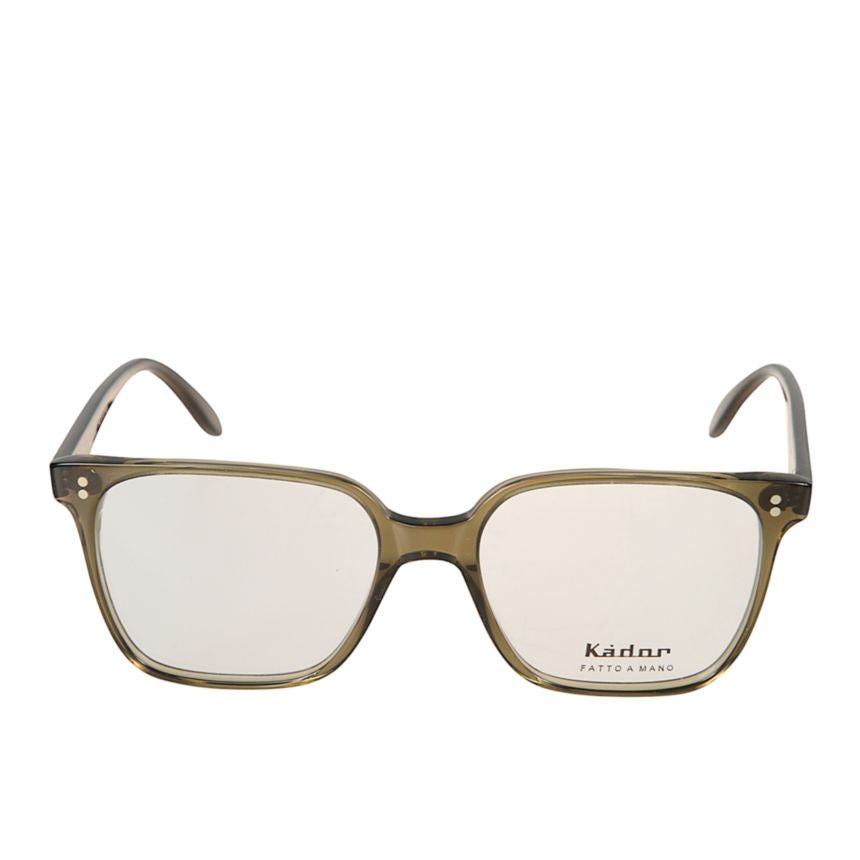 Gregory Translucent Brown Acetate Eyeglasses with Silver Rivet Details