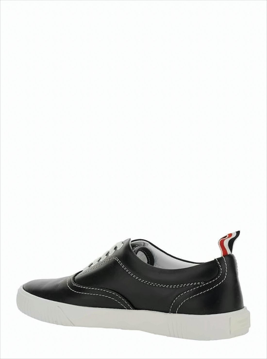Calf Leather Low-Top Sneakers With Contrast Sole