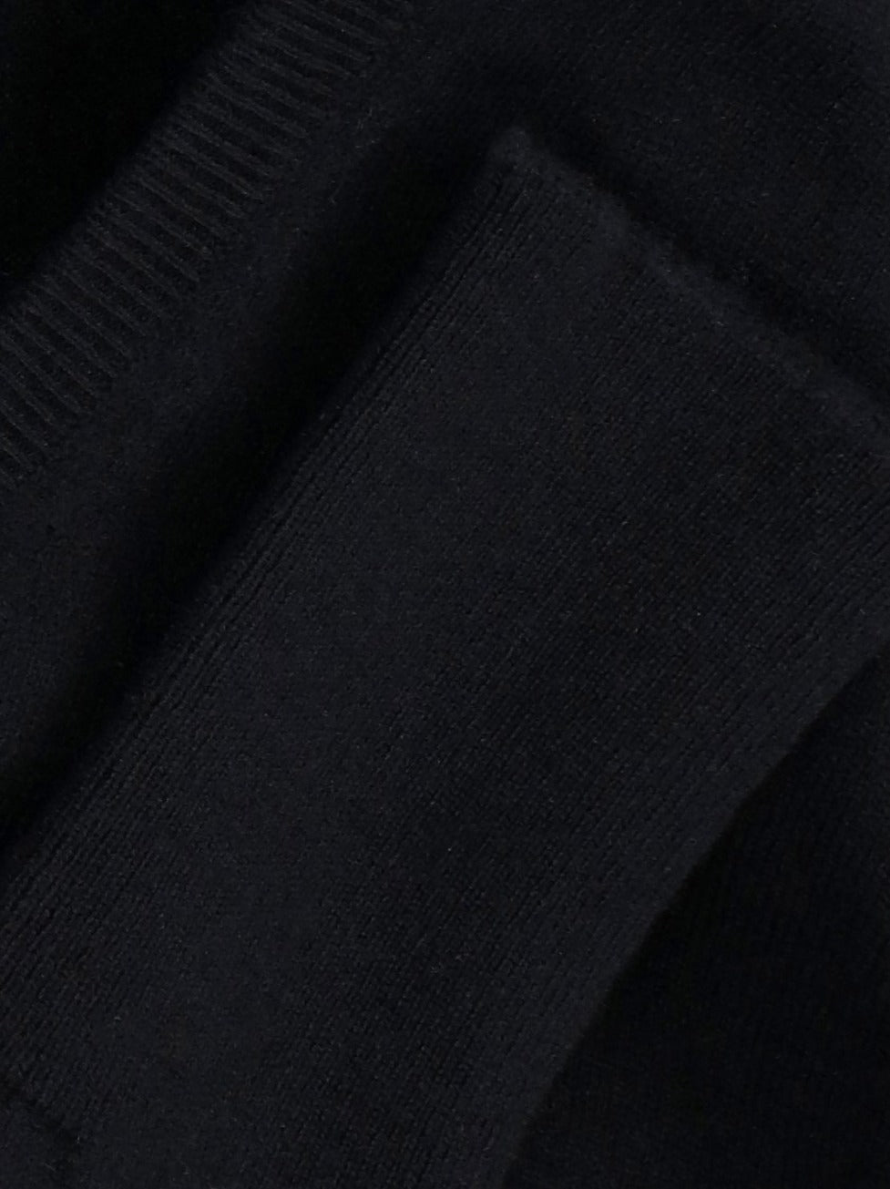 V-Neck Sweater In Cashmere Black Maxi