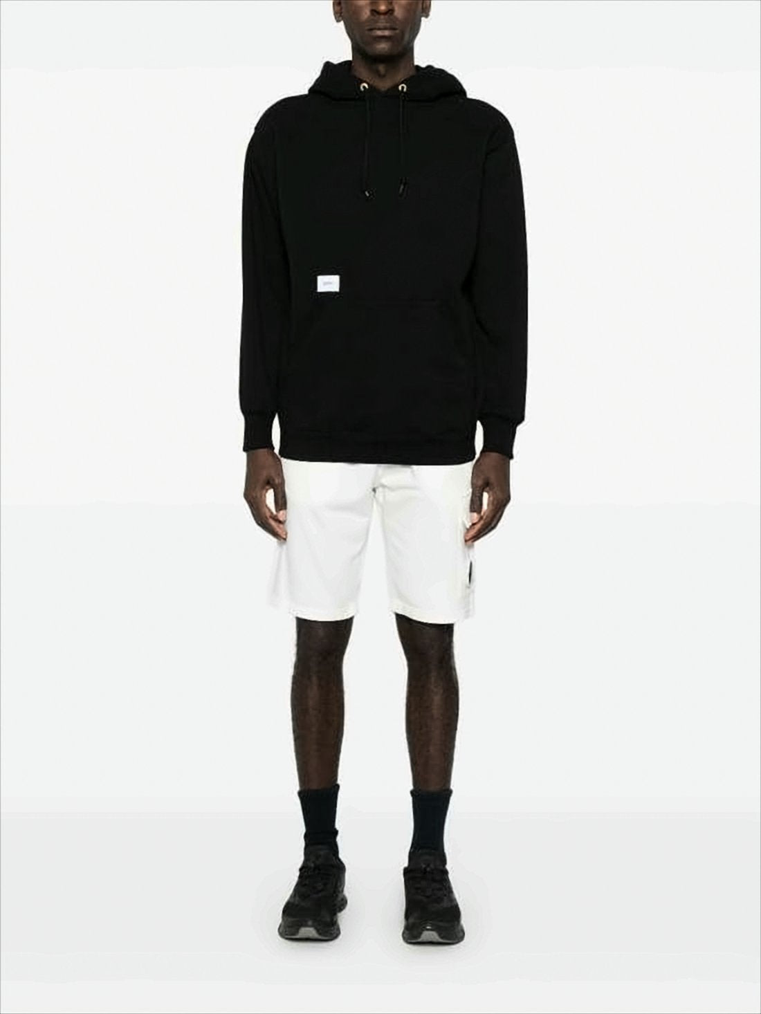 Minimalist White Shorts with Flap Pocket
