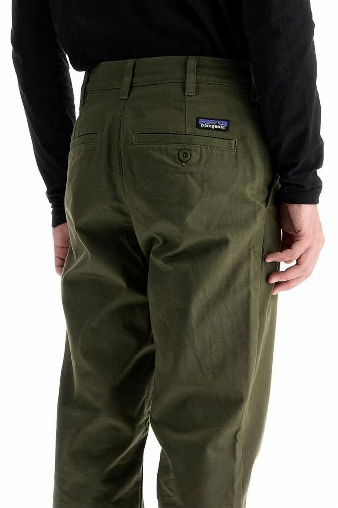 Mid-Rise Straight Pants with Classic Fit