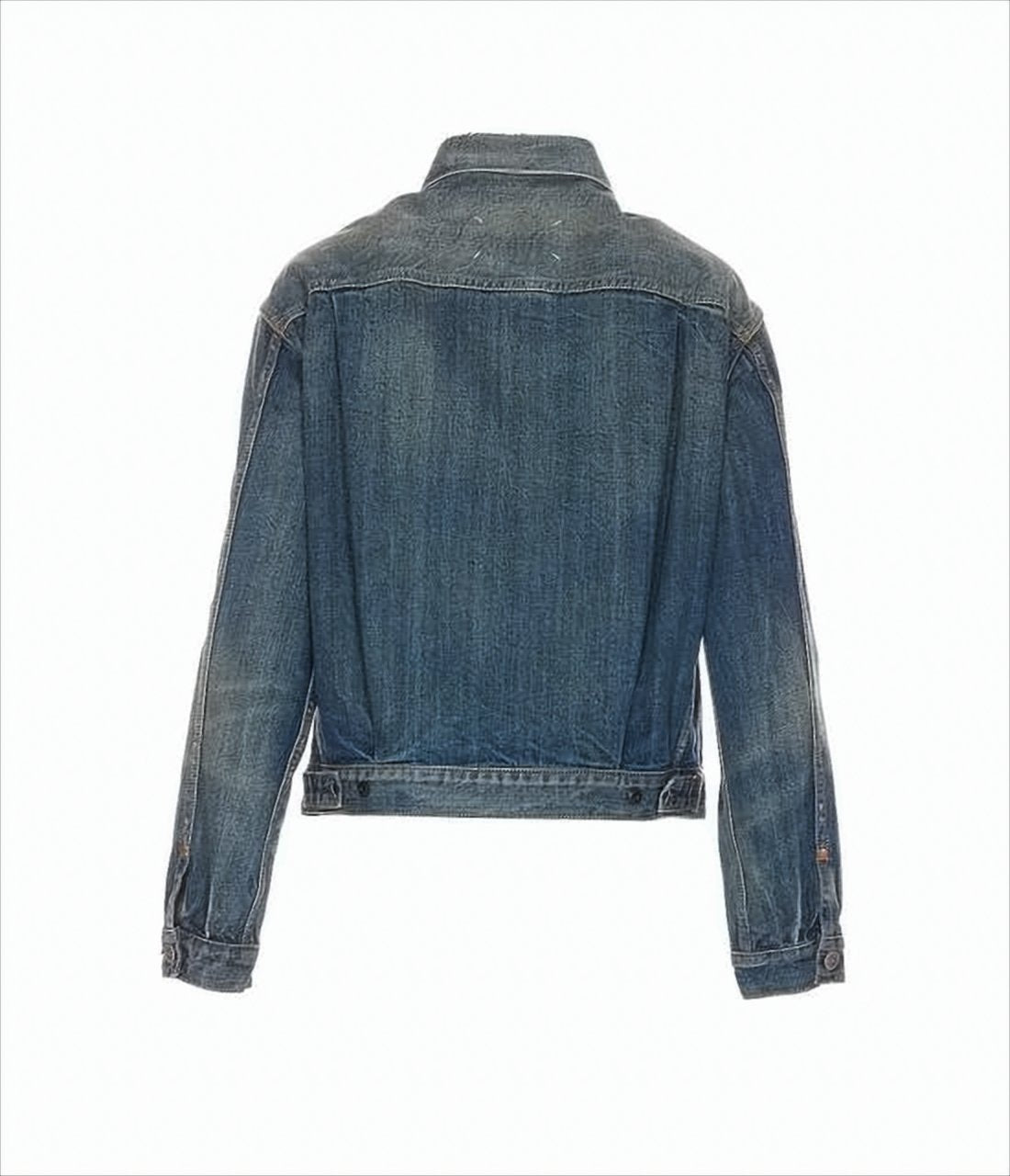 Cropped Denim Jacket with Vintage Wash