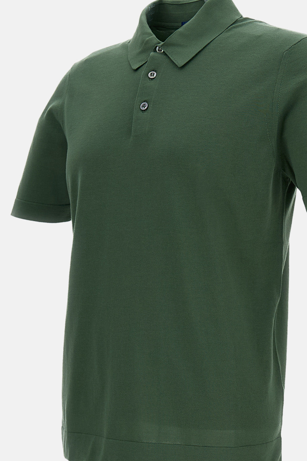 Green Cotton Polo Shirt
