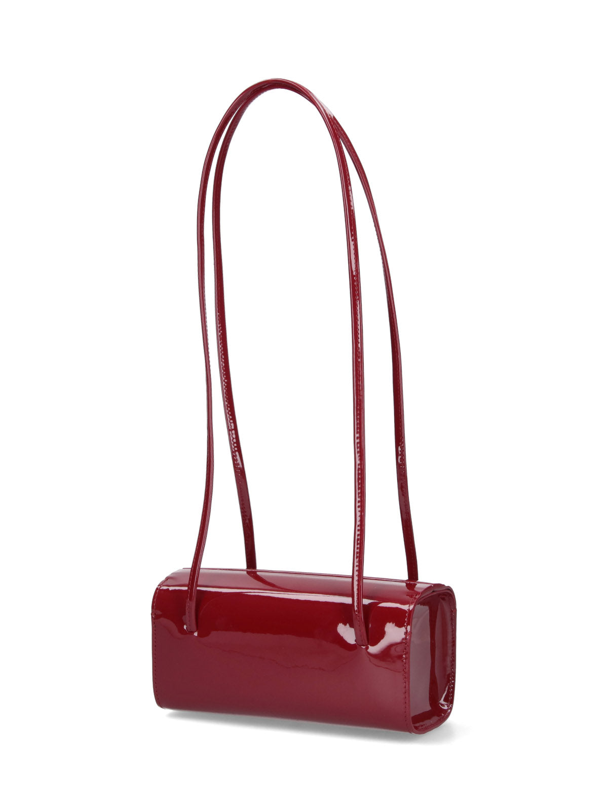 Red Mie Brushed Leather Shoulder Bag