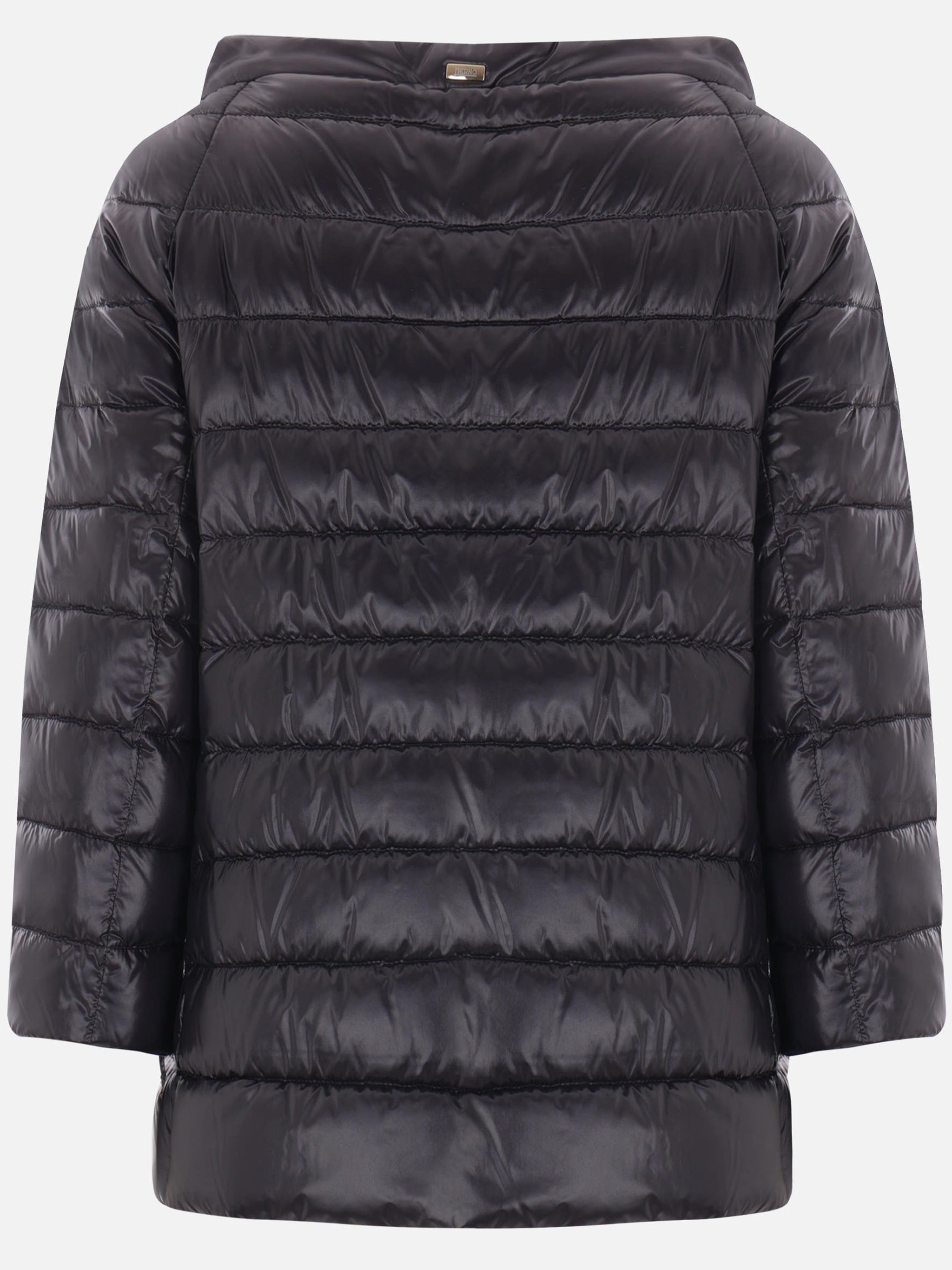 Neutral Piumino Egg-Shaped Petal Sleeve Jacket