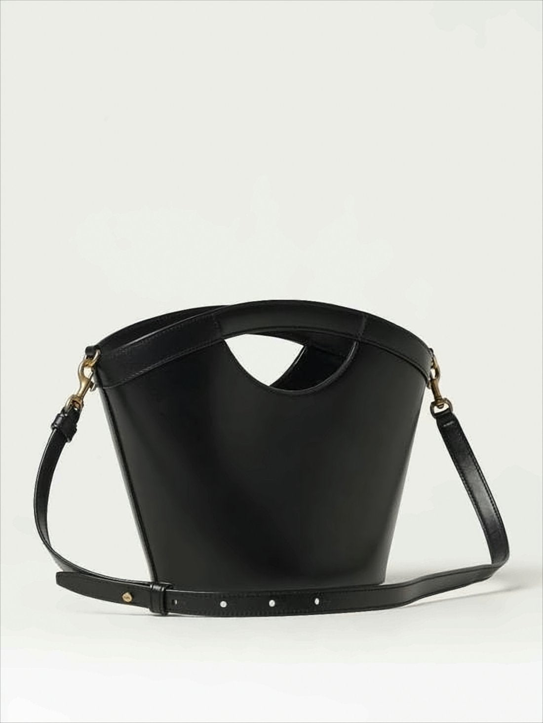 Trapezoidal Calf Leather Tote Bag