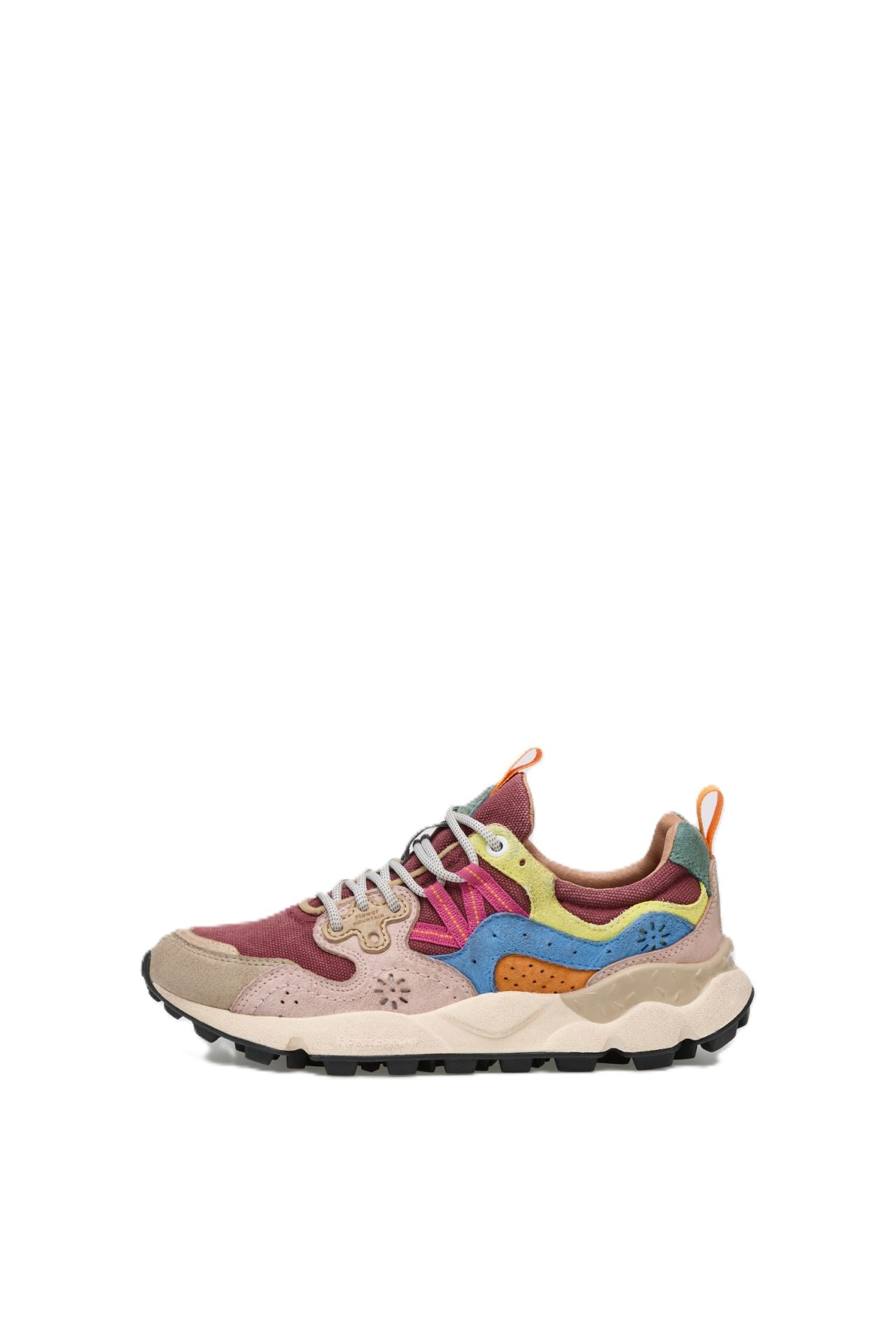 Multi-Colored Sneakers with Chunky Textured Sole