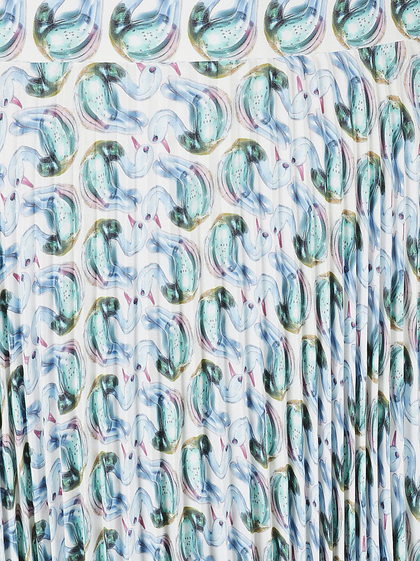 Pleated Skirt With Unique Pattern