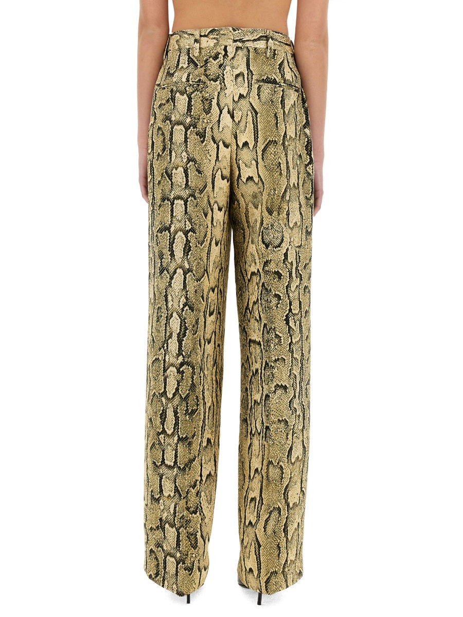 Textured Wide-Fit Jacquard Pants