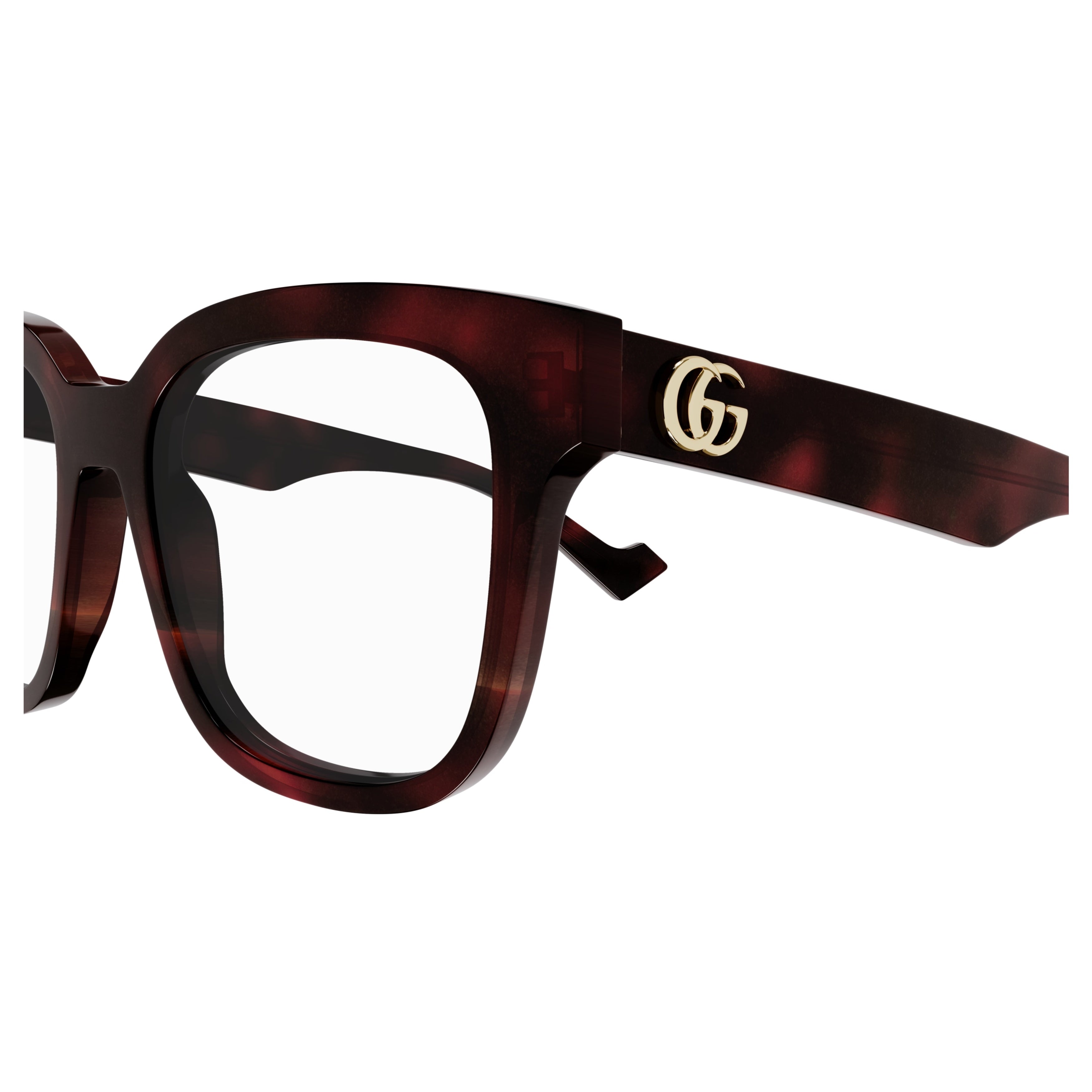 Gg0958o Oversized Tortoiseshell Square Frame Eyeglasses