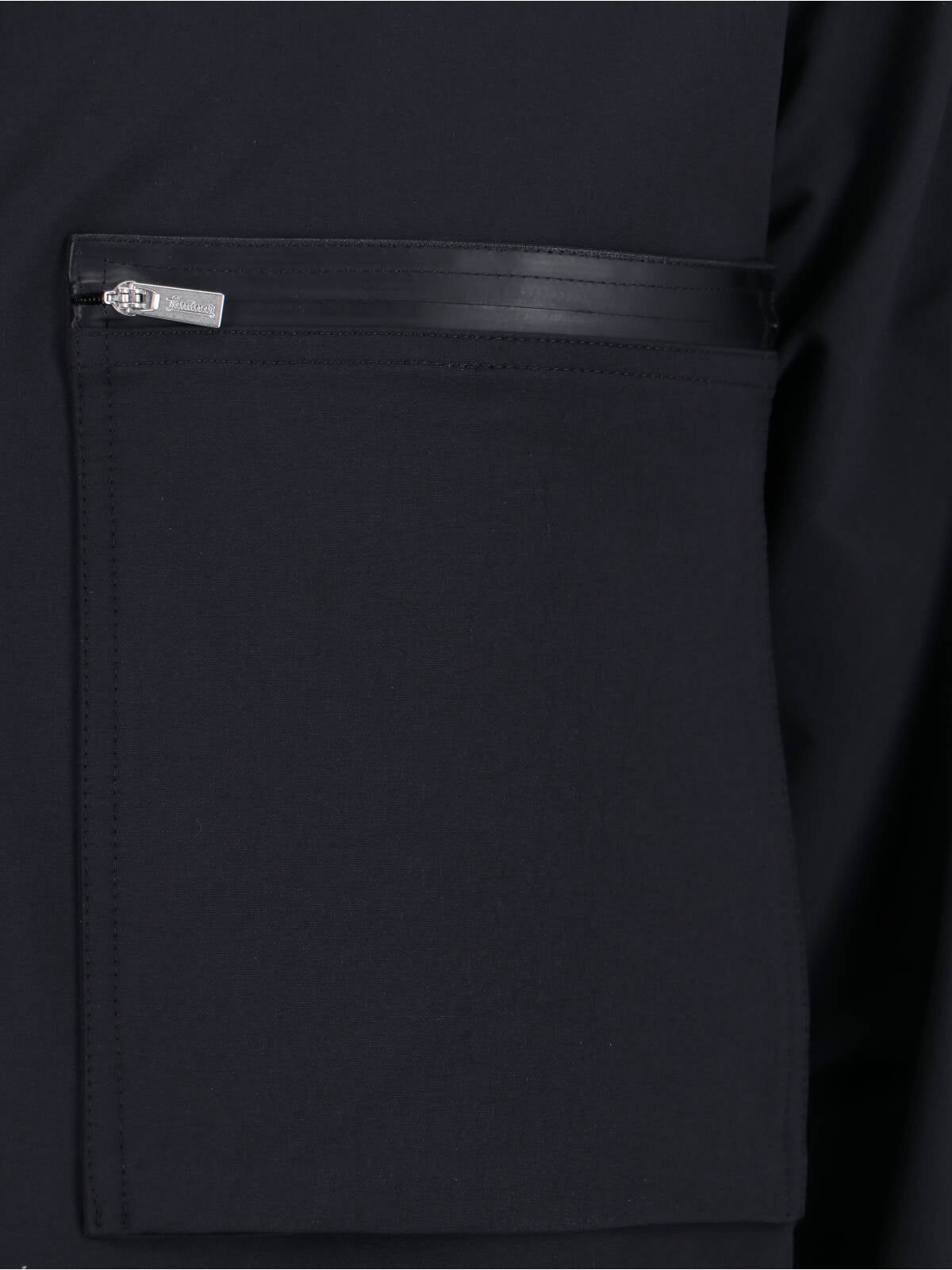 Classic Zip-Front Black Jacket with Minimalist Design