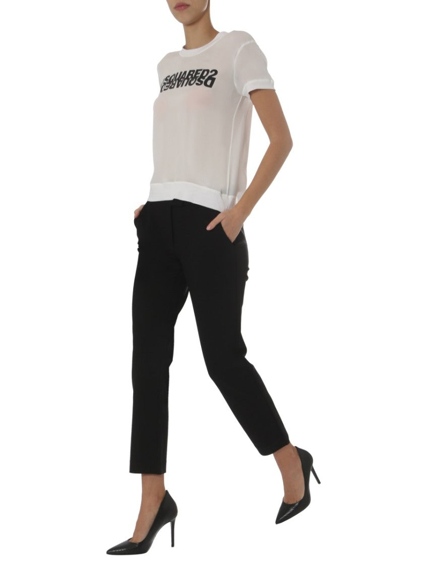 Sheer Lightweight Round Neck T-Shirt
