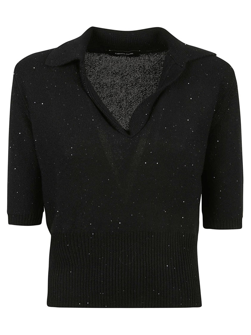 Classic Black Polo Top