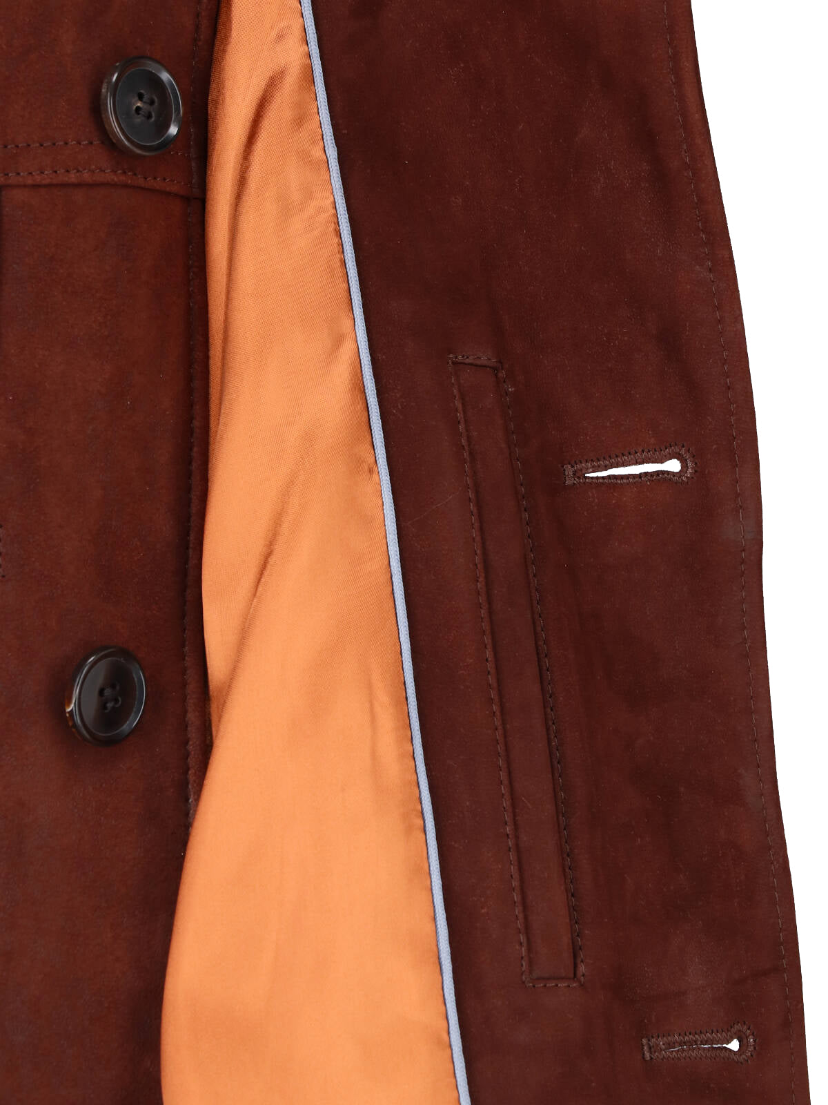 Brown Classic Collar Suede Jacket