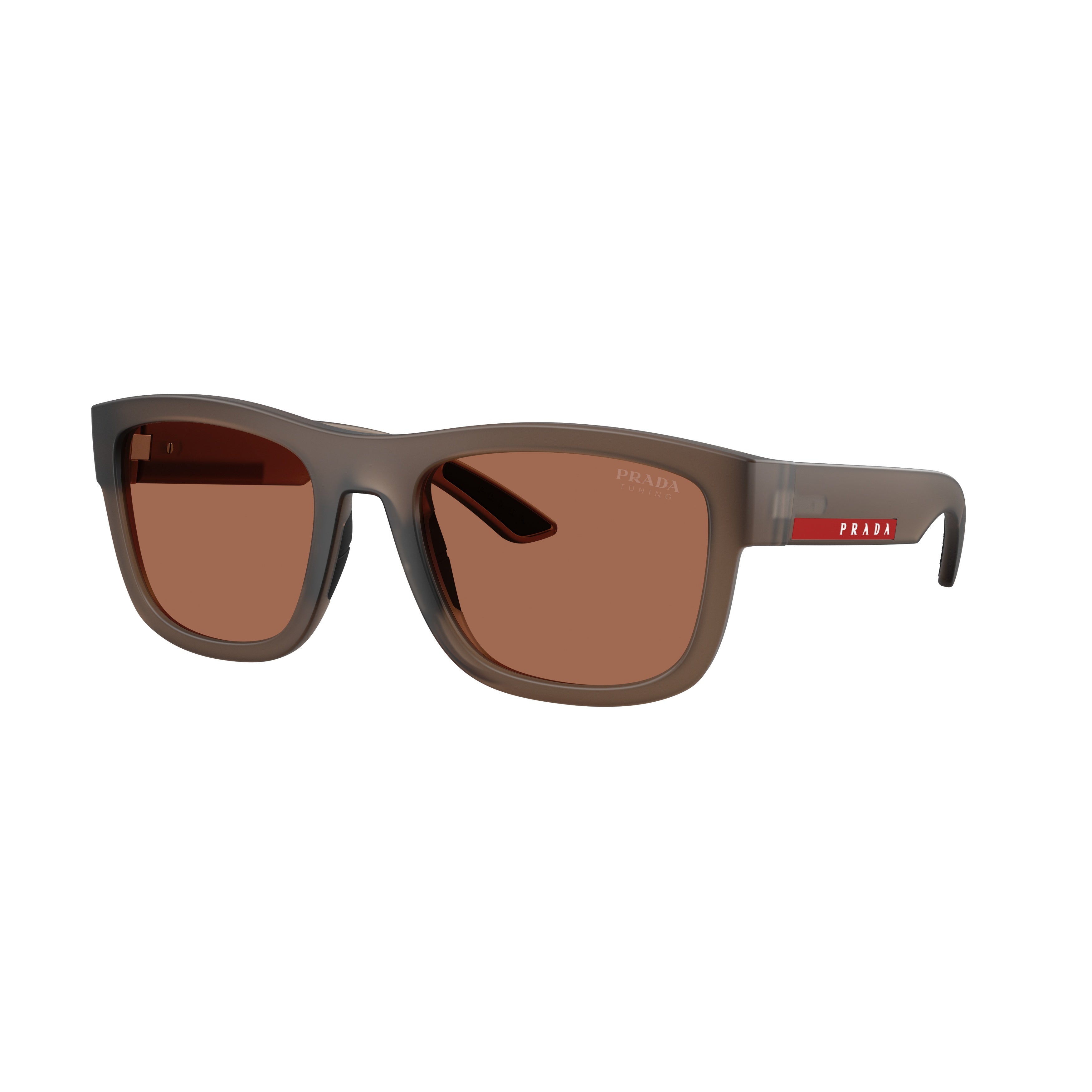 0ps 01zs Translucent Brown Rectangular Sunglasses