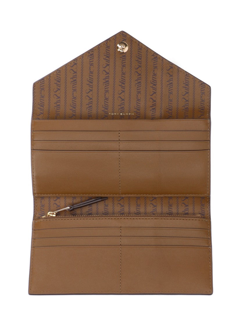 "T Monogram" Bifold Wallet – Brown