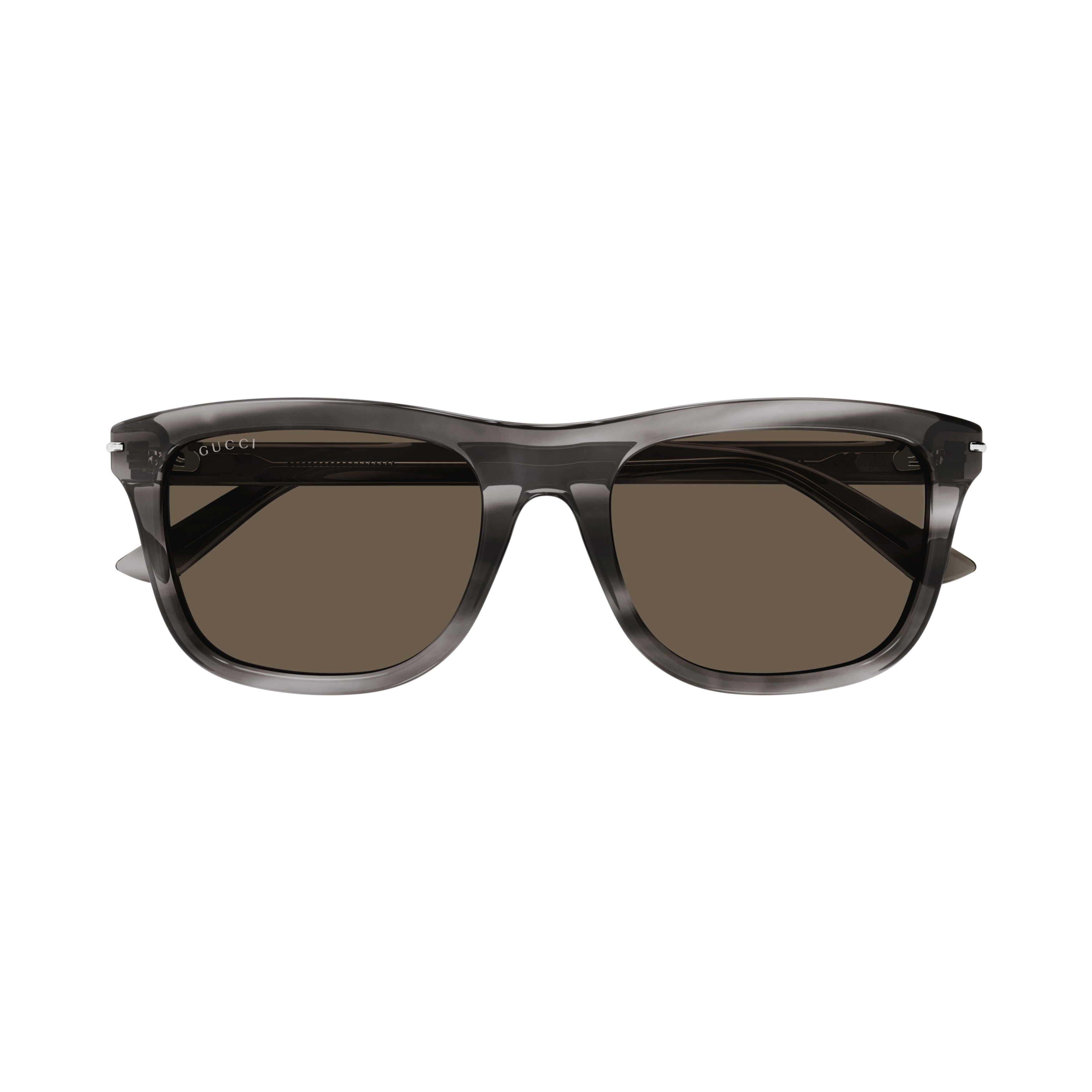 Gg1444s Translucent Smoky Gray Rectangular Sunglasses