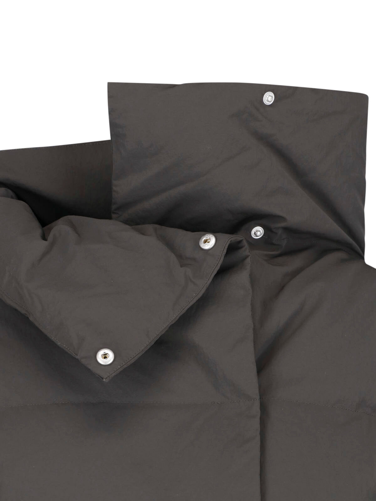 Black Padded Quilted Boxy Jacket