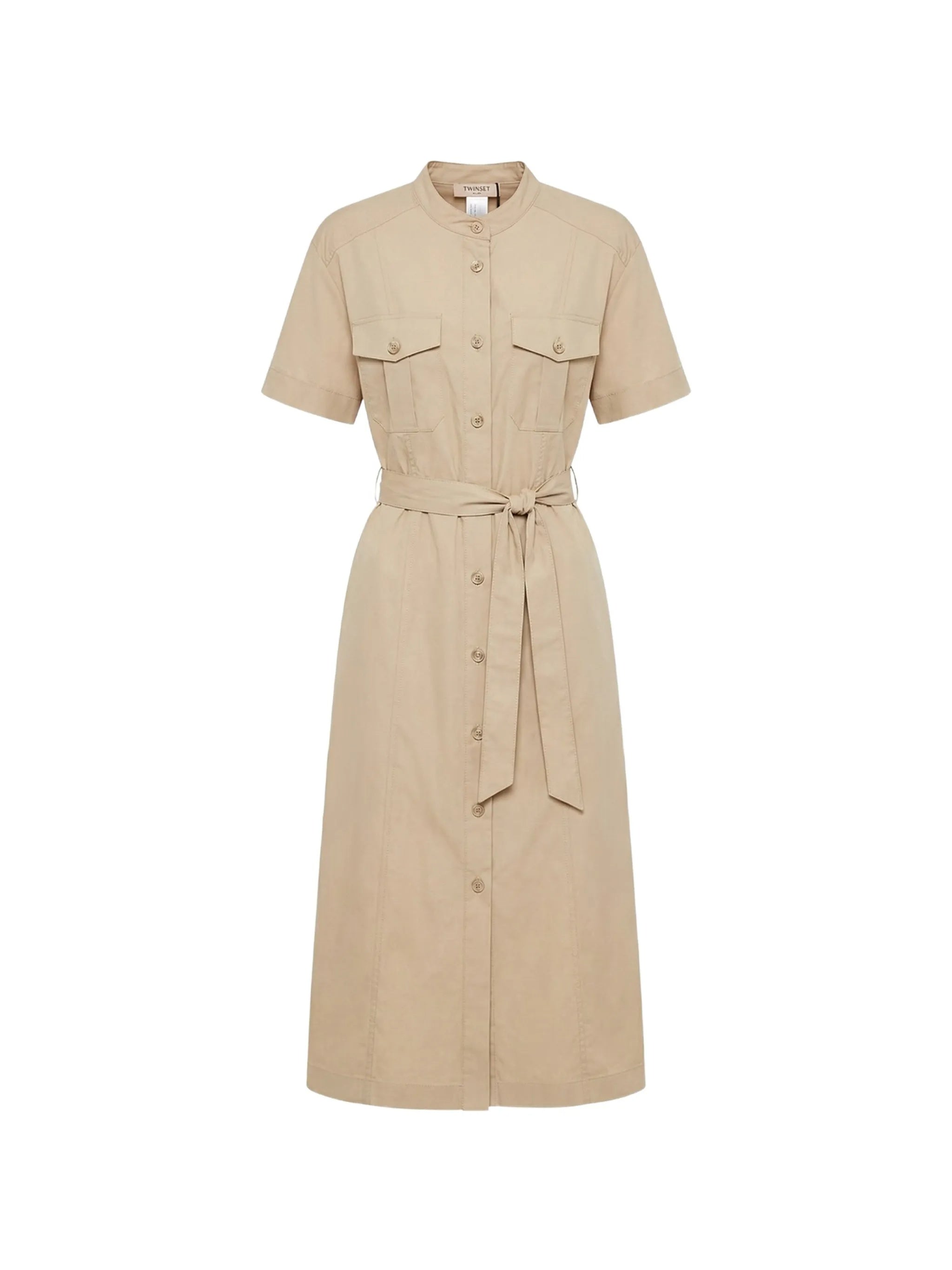 Abito Midi Button-Down Front Dress