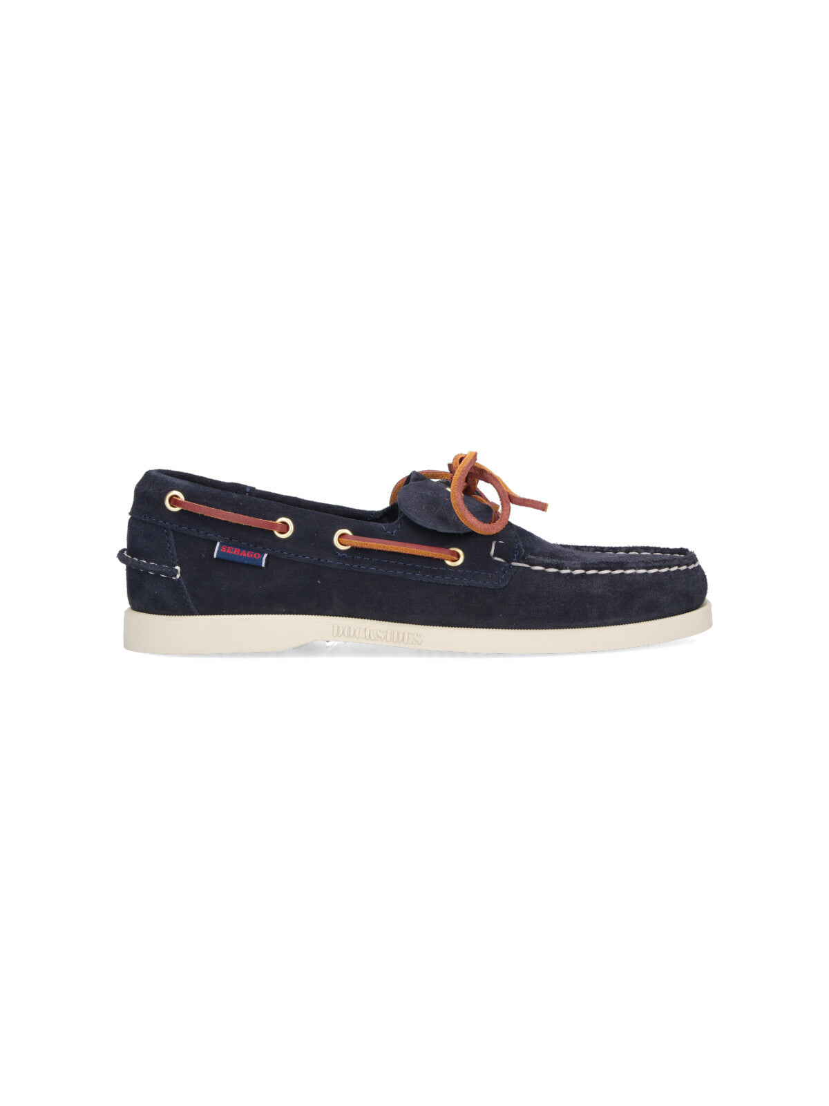 Navy Suede Leather Accent Moccasin Loafers