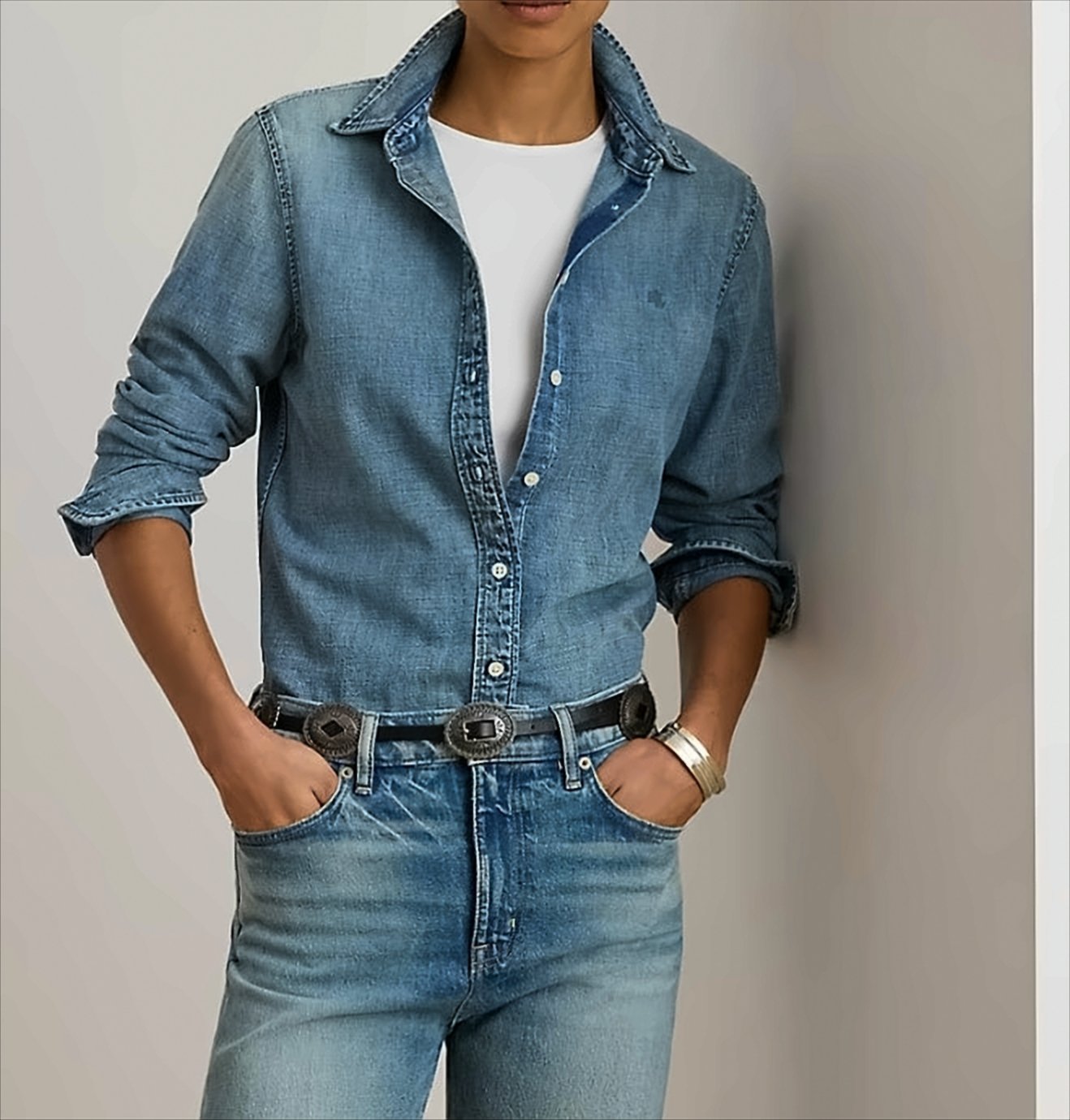 Classic-Fit Denim Shirt