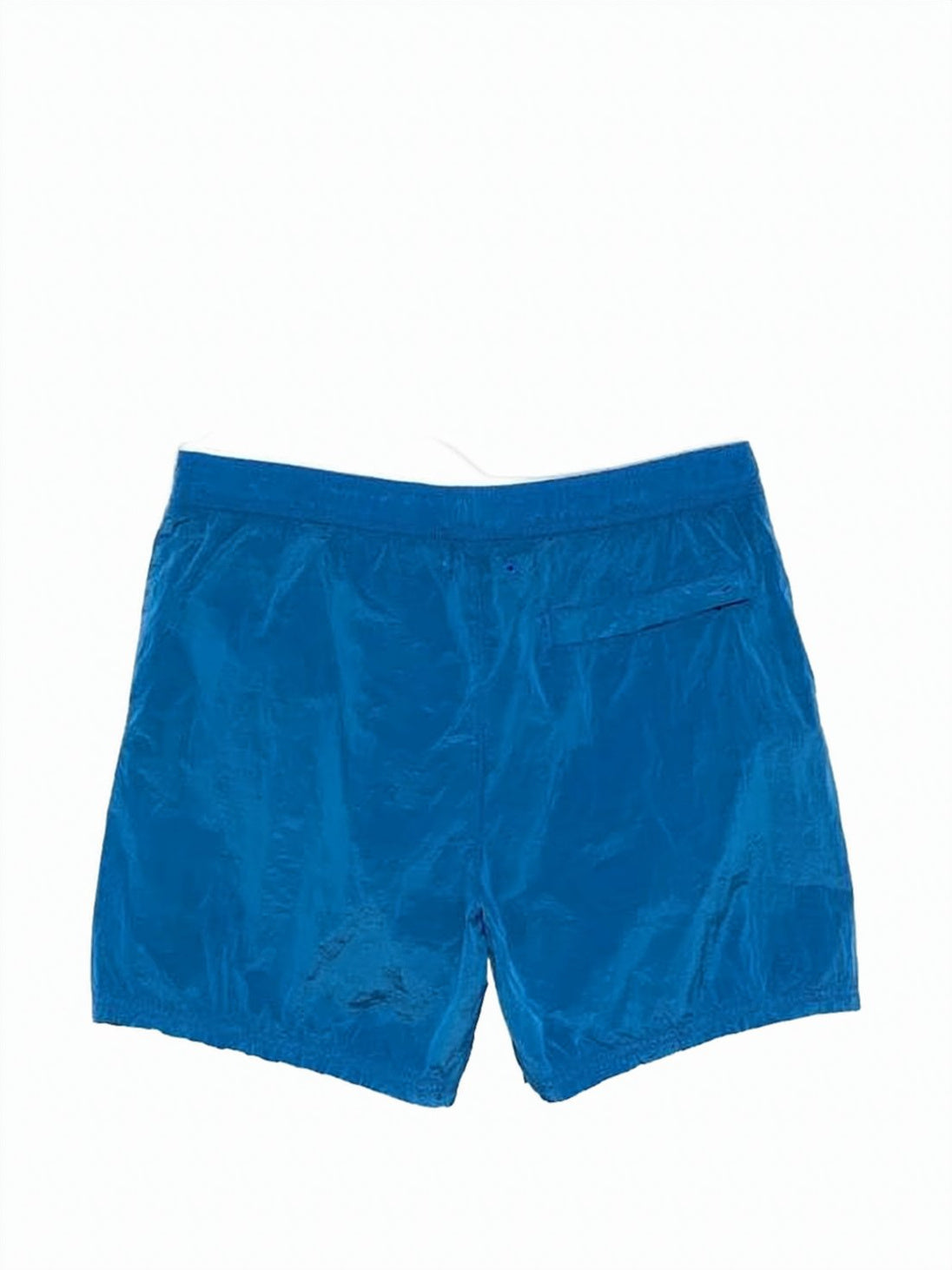 Textured Blue Shorts with Elastic Waistband