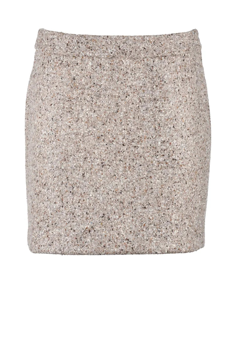 Mini Flared Skirt - Beige