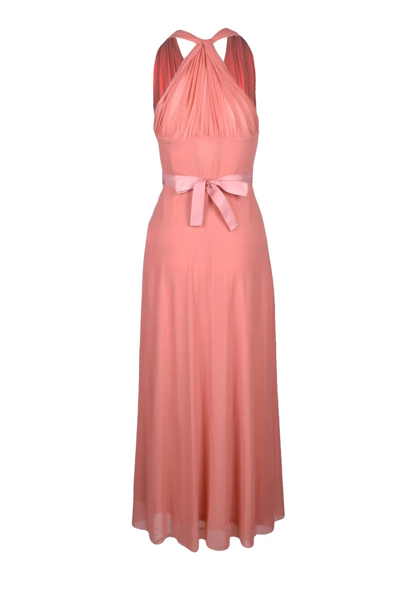 Long Dress Voile Polyamide/Elastane - Pink