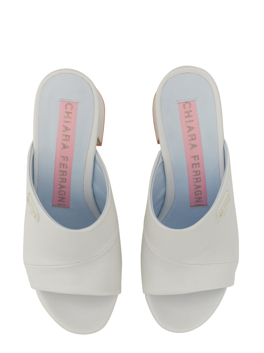 Eyelike Sandal With High Block Heel