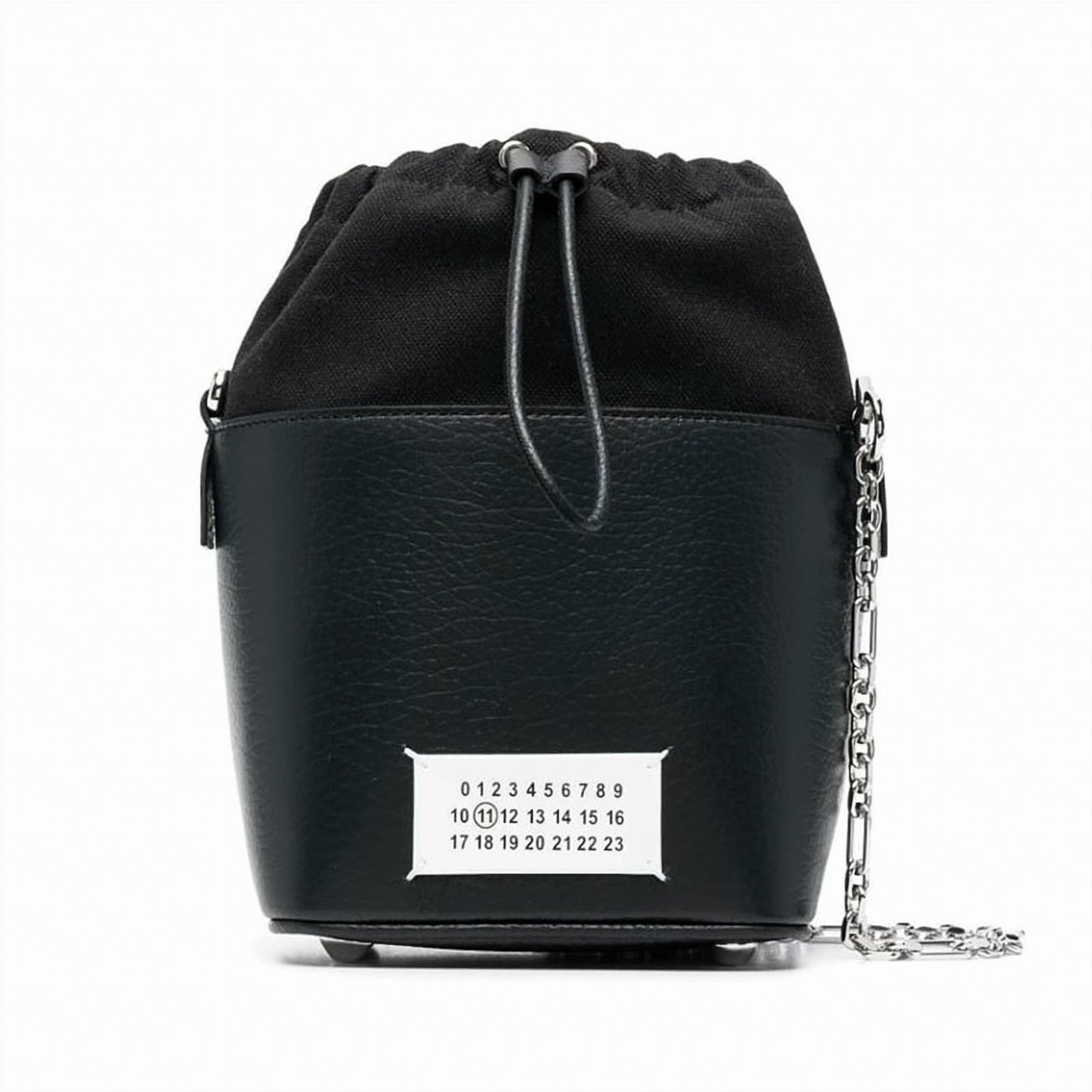 Textured Calf Leather Small Bucket Bag