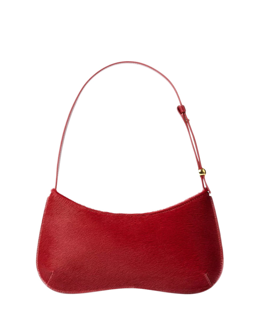 Textured Cowhide Leather Shoulder Bag