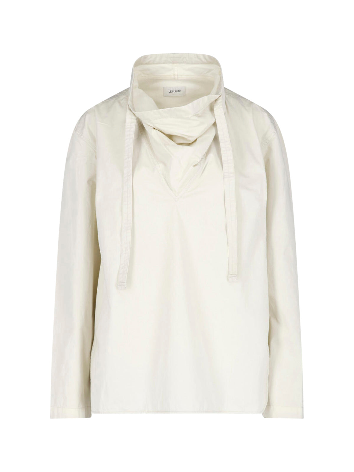 White High Neck Extended Tie Top