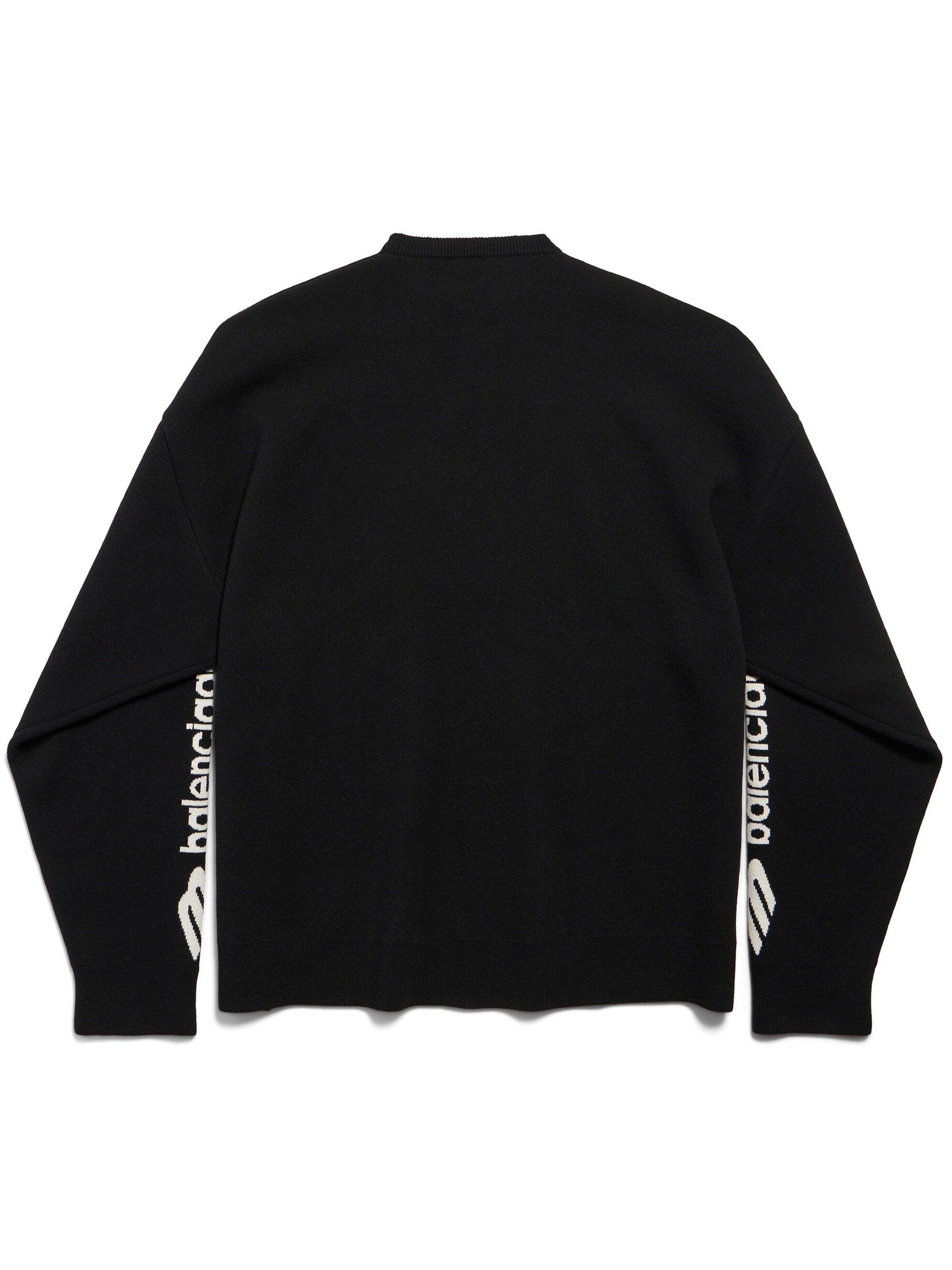 Black Ski Crewneck Vertical Logo Sweater