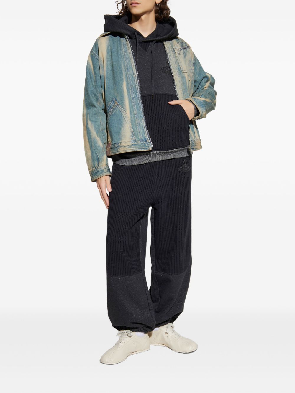 Light Blue Faded Wash Casual Jacket