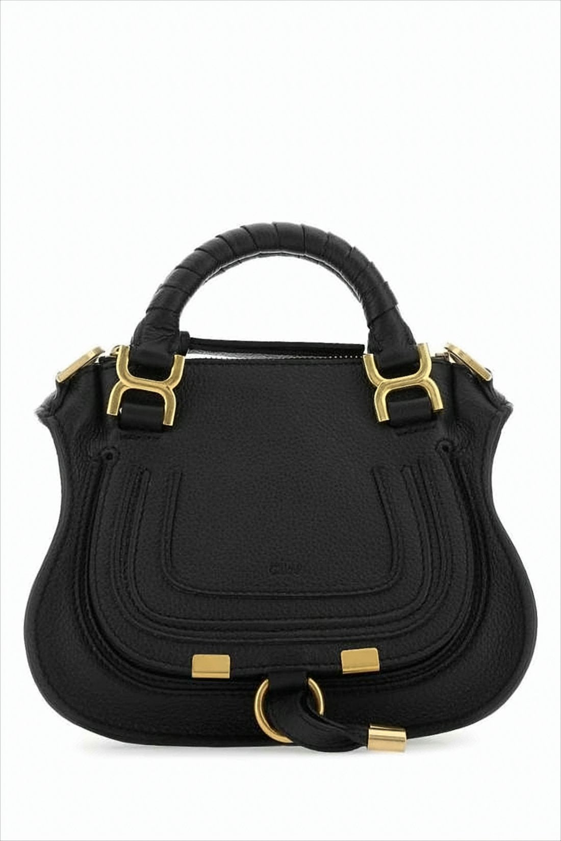 Textured Calf Leather Shoulder Bag