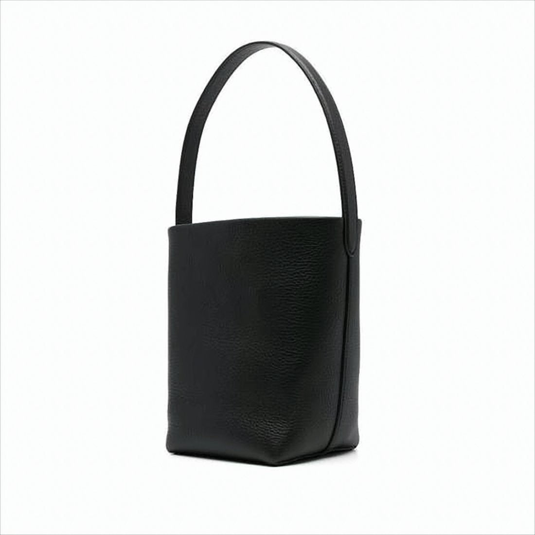 Textured Calf Leather Bucket-Style Shoulder Bag