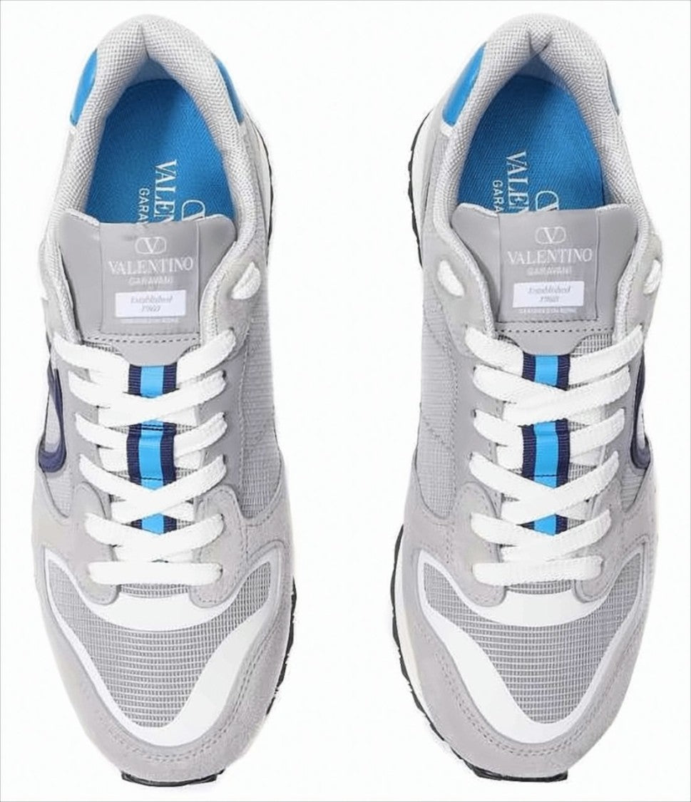 Layered Sneakers In Leather, Suede, And Mesh