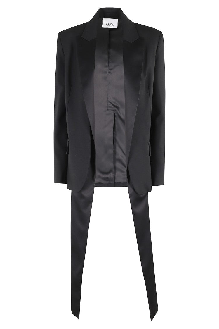 Tailored Black Blazer with Classic Lapel