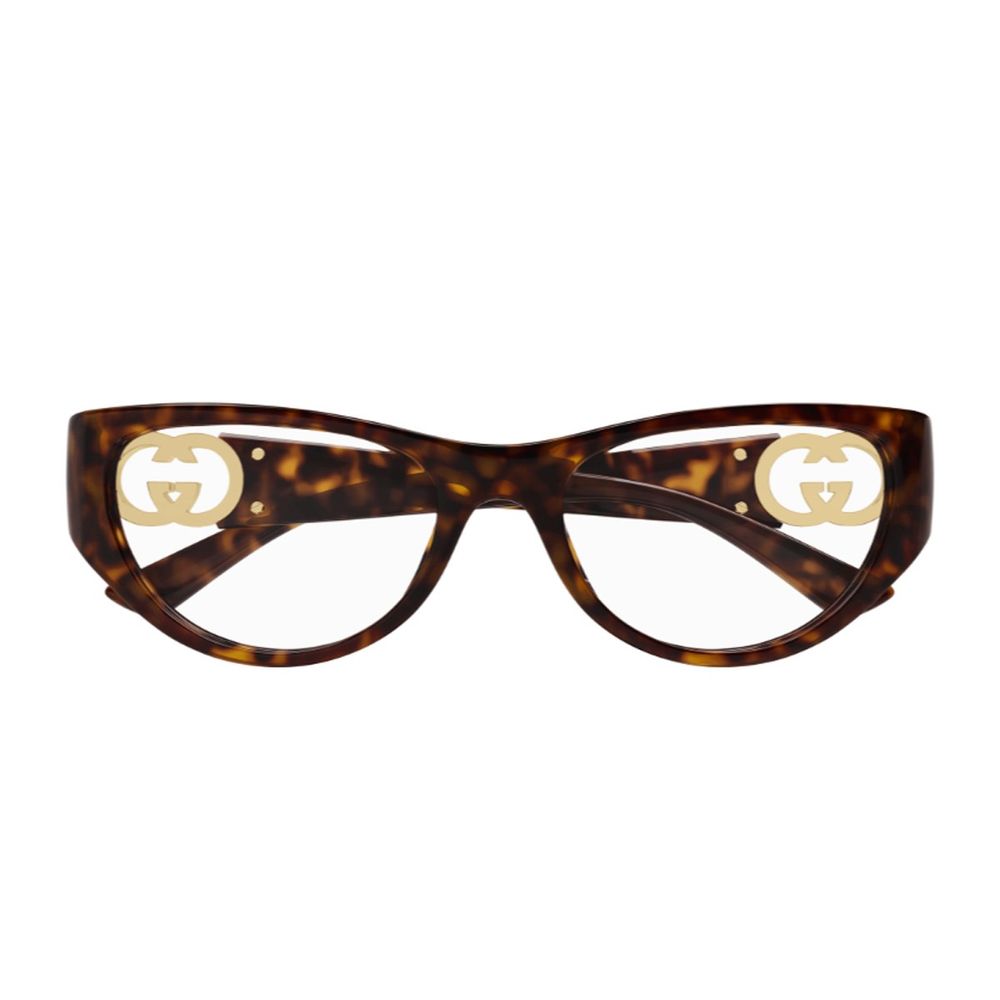 Gg1825O Emblem Line Cat-Eye Havana Optical Frame