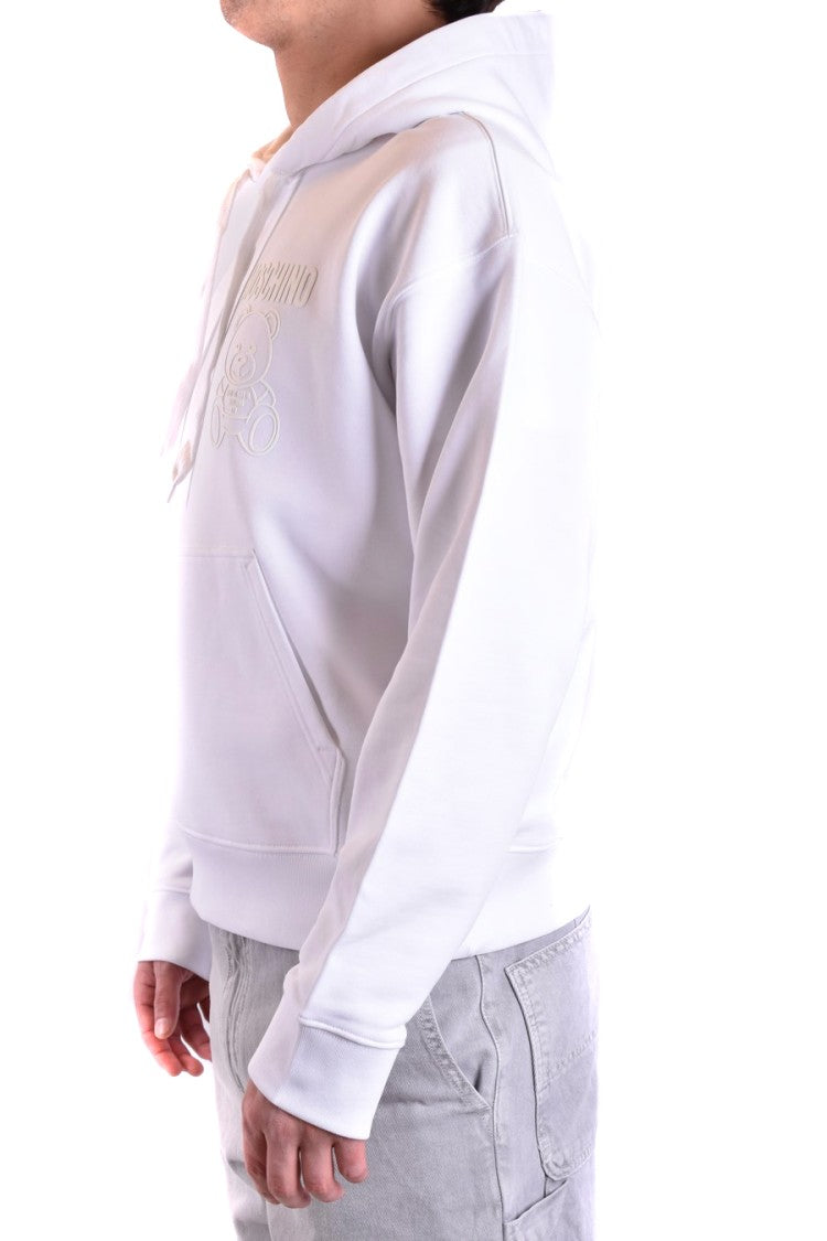 White Cotton Hoodie Sweatshirt