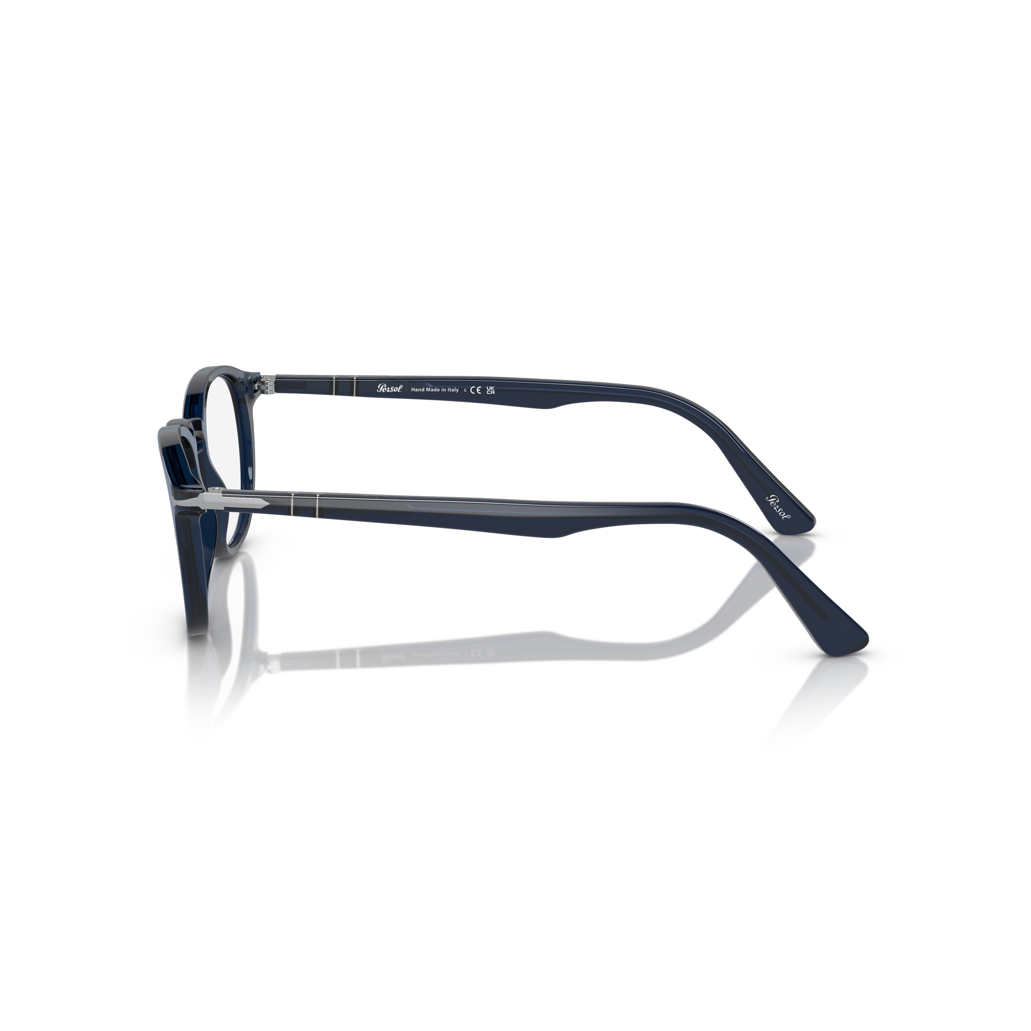 0po3143v Round Acetate Sunglasses with Metallic Accents