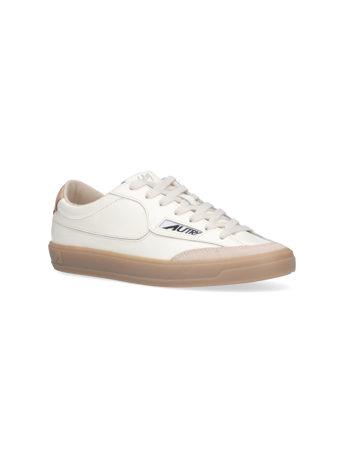 Low-Top Sneakers with Rounded Toe and Contrasting Heel Tab