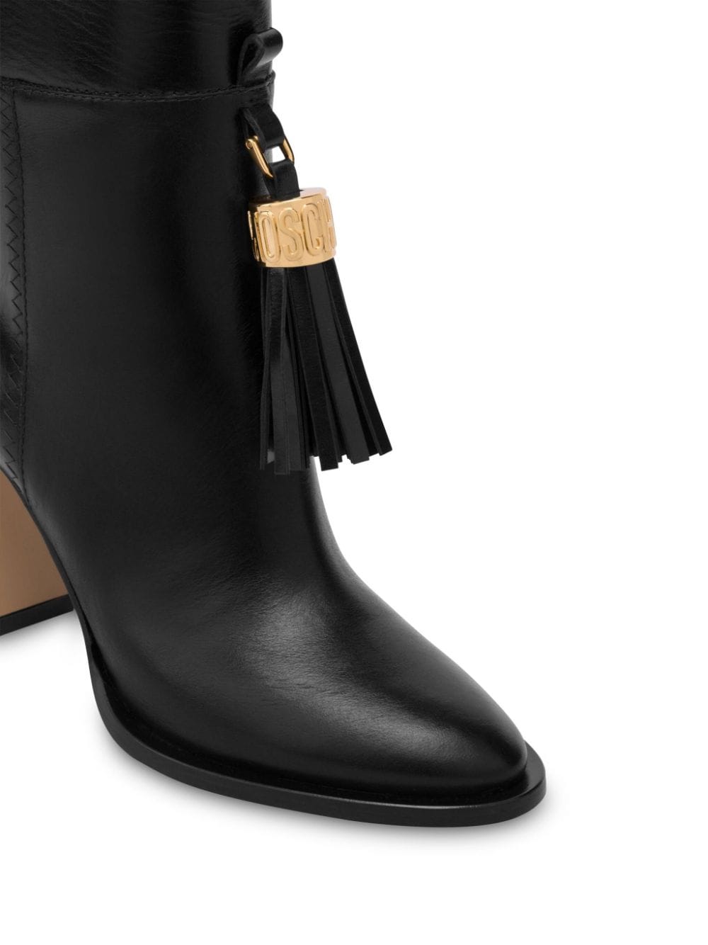 Ankle-Length Black Calf Leather Boots
