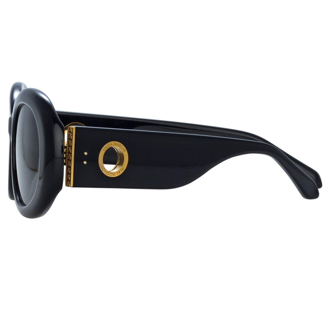 Lina Oval Sunglasses In Black