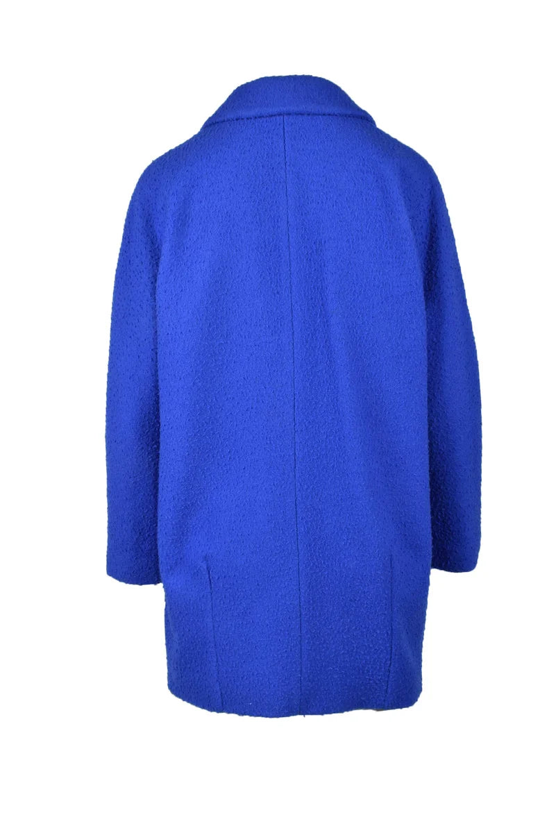 Wool Mohair Polyamide Coat - Blue